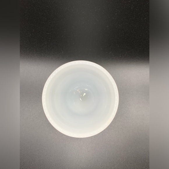 Vtg McKee Opal Milk Glass Goblet Thumbprint Pattern Replacement 1960s - Picture 2 of 4